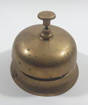 Antique Hotel Front Desk Customer Service Heavy Brass Counter Top Bell 3 5/8" Diameter