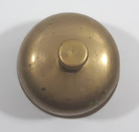 Antique Hotel Front Desk Customer Service Heavy Brass Counter Top Bell 3 5/8" Diameter