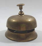 Antique Hotel Front Desk Customer Service Heavy Brass Counter Top Bell 3 5/8" Diameter