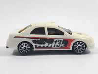 2007 Hot Wheels Track Stars Subaru Impreza White Die Cast Toy Car Vehicle