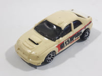 2007 Hot Wheels Track Stars Subaru Impreza White Die Cast Toy Car Vehicle