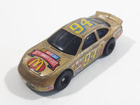 1998 Hot Wheels NASCAR 50th Anniversary #94 Bill Elliot 8/8 Gold Die Cast Toy Race Car Vehicle McDonald's Happy Meal