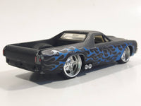 Hot Wheels G Machines '71 El Camino Black 1/50 Scale Die Cast Toy Muscle Car Vehicle with Rubber Tires - Missing the Rear Bumper