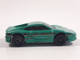 1998 Hot Wheels Figure 8 Racers Ferrari F355 Metalflake Green Die Cast Toy Car Vehicle