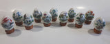 Vintage Unicorn Themed 11 Porcelain Eggs With Wooden Stands + 5 Extra Stands