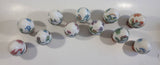 Vintage Unicorn Themed 11 Porcelain Eggs With Wooden Stands + 5 Extra Stands