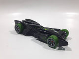 2005 Hot Wheels First Edition - AcceleRacers Racing Drones RD-10 Black Die Cast Toy Car Vehicle - Busted Front Bumper