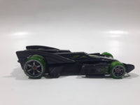 2005 Hot Wheels First Edition - AcceleRacers Racing Drones RD-10 Black Die Cast Toy Car Vehicle - Busted Front Bumper