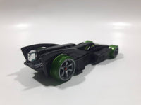 2005 Hot Wheels First Edition - AcceleRacers Racing Drones RD-10 Black Die Cast Toy Car Vehicle - Busted Front Bumper