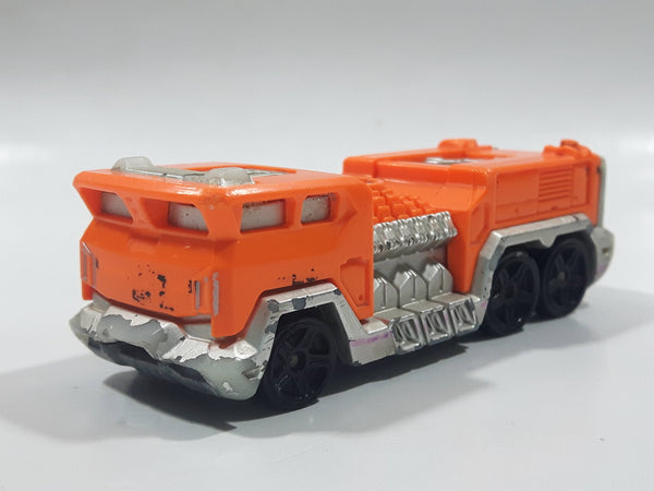 2009 Hot Wheels 5 Alarm Fire Engine Ladder Truck Orange Die Cast Toy Car Emergency Rescue Vehicle - Ladder Busted Off