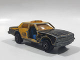 Vintage Majorette No. 240 Chevrolet Impala 444 Taxi Cab Black and Yellow 1/69 Scale Die Cast Toy Car Vehicle - Missing Doors