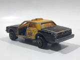 Vintage Majorette No. 240 Chevrolet Impala 444 Taxi Cab Black and Yellow 1/69 Scale Die Cast Toy Car Vehicle - Missing Doors