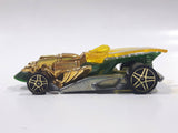 2010 Hot Wheels Insectirides Draggin' Tail Green and Chrome Gold Die Cast Toy Car Vehicle