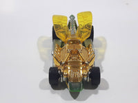 2010 Hot Wheels Insectirides Draggin' Tail Green and Chrome Gold Die Cast Toy Car Vehicle