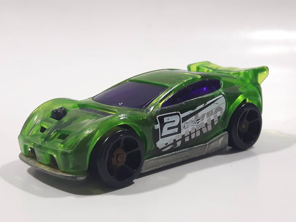 2016 Hot Wheels Track Builder Synkro Clear Green Die Cast Toy Car Vehicle