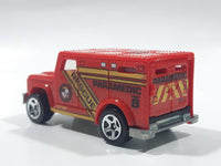 2010 Hot Wheels Race World City Armored Truck Paramedic Rescue Red Die Cast Toy Car Vehicle with Opening Rear Door