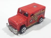 2010 Hot Wheels Race World City Armored Truck Paramedic Rescue Red Die Cast Toy Car Vehicle with Opening Rear Door