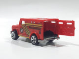 2010 Hot Wheels Race World City Armored Truck Paramedic Rescue Red Die Cast Toy Car Vehicle with Opening Rear Door