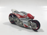 2010 Hot Wheels HW Racing Canyon Carver White Motorcycle Motorbike Die Cast Toy Car Vehicle