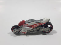 2010 Hot Wheels HW Racing Canyon Carver White Motorcycle Motorbike Die Cast Toy Car Vehicle