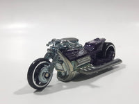 2006 Hot Wheels Rebel Rides Airy 8 Metalflake Purple Motorcycle Die Cast Toy Vehicle