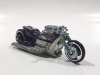 2006 Hot Wheels Rebel Rides Airy 8 Metalflake Purple Motorcycle Die Cast Toy Vehicle