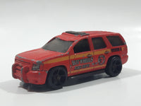 2009 Hot Wheels HW City Works '07 Chevy Tahoe Fire Dept. Rescue #8 Red Die Cast Toy Car Emergency Vehicle