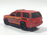 2009 Hot Wheels HW City Works '07 Chevy Tahoe Fire Dept. Rescue #8 Red Die Cast Toy Car Emergency Vehicle