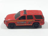 2009 Hot Wheels HW City Works '07 Chevy Tahoe Fire Dept. Rescue #8 Red Die Cast Toy Car Emergency Vehicle