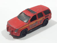 2009 Hot Wheels HW City Works '07 Chevy Tahoe Fire Dept. Rescue #8 Red Die Cast Toy Car Emergency Vehicle