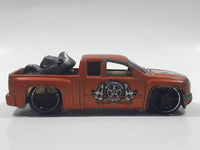 2010 Hot Wheels HW Garage Chevy Silverado Truck Satin Copper Die Cast Toy Car Vehicle