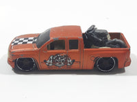 2010 Hot Wheels HW Garage Chevy Silverado Truck Satin Copper Die Cast Toy Car Vehicle