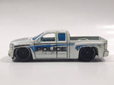 2012 Hot Wheels HW Main Street Chevy Silverado Police Truck White Die Cast Toy Car Vehicle