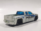 2012 Hot Wheels HW Main Street Chevy Silverado Police Truck White Die Cast Toy Car Vehicle