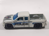 2012 Hot Wheels HW Main Street Chevy Silverado Police Truck White Die Cast Toy Car Vehicle