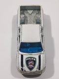 2012 Hot Wheels HW Main Street Chevy Silverado Police Truck White Die Cast Toy Car Vehicle