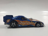 2004 Hot Wheels First Editions Mustang Funny Car Metalflake Blue Die Cast Toy Race Car Vehicle with Lifting Body