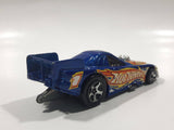 2004 Hot Wheels First Editions Mustang Funny Car Metalflake Blue Die Cast Toy Race Car Vehicle with Lifting Body