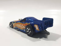 2004 Hot Wheels First Editions Mustang Funny Car Metalflake Blue Die Cast Toy Race Car Vehicle with Lifting Body