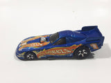 2004 Hot Wheels First Editions Mustang Funny Car Metalflake Blue Die Cast Toy Race Car Vehicle with Lifting Body