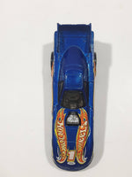 2004 Hot Wheels First Editions Mustang Funny Car Metalflake Blue Die Cast Toy Race Car Vehicle with Lifting Body