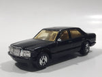 1990 Hot Wheels Park 'n Plates Mercedes 380 SEL Black Die Cast Toy Luxury Car Vehicle