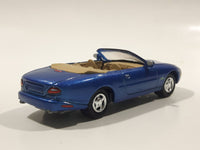 2000 Johnny Lightning Playing Mantis 237 Jaguar XK8 Convertible Blue Die Cast Toy Car Vehicle with Opening Hood