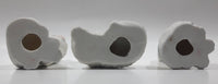 Set of 3 White Ceramic 3" Tall Cat Figurines