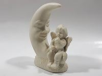 Vintage Department 56 Baby Child Angel Sitting on The Moon 4" Tall Figurine