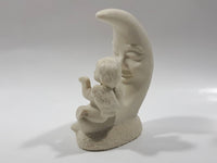 Vintage Department 56 Baby Child Angel Sitting on The Moon 4" Tall Figurine