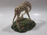 1997 Banberry Designs Gentle Giraffes Bunny and Giraffe Nose To Nose Detailed 4" Tall Resin Sculpture Ornament