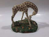 1997 Banberry Designs Gentle Giraffes Bunny and Giraffe Nose To Nose Detailed 4" Tall Resin Sculpture Ornament