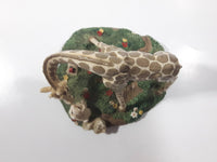 1997 Banberry Designs Gentle Giraffes Bunny and Giraffe Nose To Nose Detailed 4" Tall Resin Sculpture Ornament