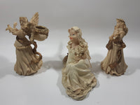 Set of 3 Decorative Angel Ornaments - One is a Candle Stand